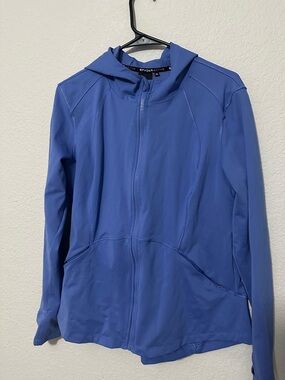 Spyder Blue Full-Zip Hooded Active Jacket
